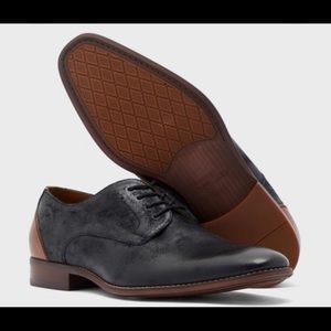 Steve Madden Dixxen Oxford Lace up Size 11.5 Men’s, Black Leather,Brown Leather